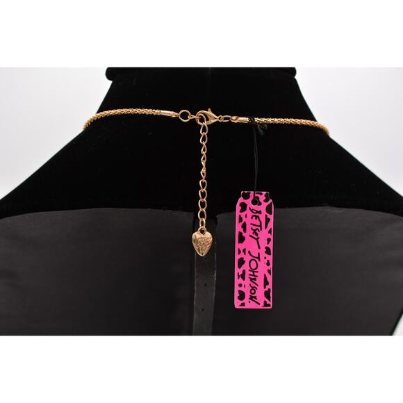 s-l1200.png Betsey Johnson Leopard Pendant Necklace Gold Rhinestone Crystal Chunky NWT Bin3D